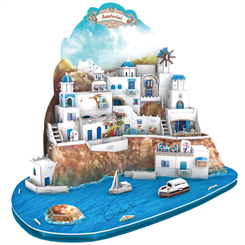 Cubic Fun 129 Parça Santorini Adası 3D Puzzle