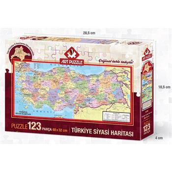 123 Parça Türkiye Siyasi Haritası Puzzle (Art Puzzle)