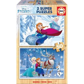 Educa 2x50 Parça Frozen Süper Puzzle
