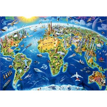 Educa 2000 Parça World Landmarks Globe Puzzle