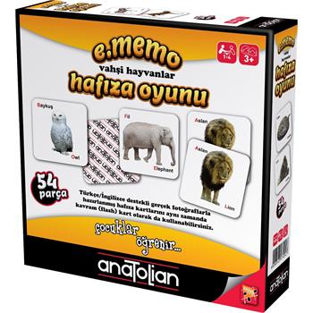 Anatolian 7404 E.Memo Vahşi Hayvanlar Hafıza Oyunu