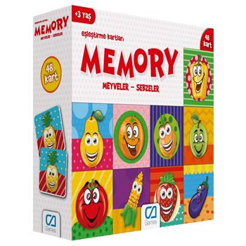 CA Games 5040 Memory Meyveler ve Sebzeler - 48 Parça Hafıza Kartı