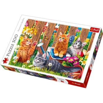 Trefl 500 Parça Bahçedeki Yavru Kediler Puzzle