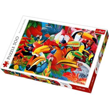 Trefl 37328 - 500 Parça Renkli Kuşlar Puzzle