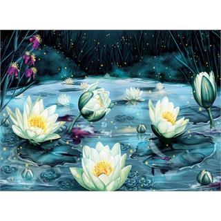 Nova Puzzle 1000 Parça Yıldızlı Gecede Lotus Çiçekleri 