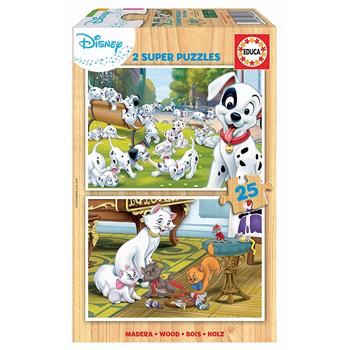 Educa 2x25 Parça Disney Animals Ahşap Çocuk Puzzle