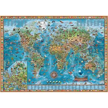 Heye 2000 Parça Şaşırtıcı Dünya Haritası Puzzle (Amazing World)