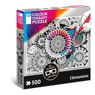 Clementoni 500 Parça 3D Color Theraphy Yetişkin Mandala Puzzle