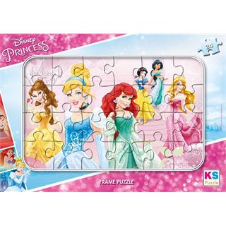 Disney Princess 24 Parça Çerçeveli Frame Çocuk Puzzle