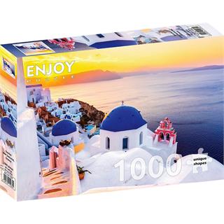 Puzzle 1000 piese Enjoy - Sunrise over Santorini Greece (ENJOY1230)